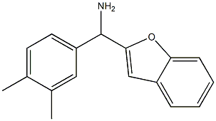 1-benzofuran-2-yl(3,4-dimethylphenyl)methanamine,,结构式