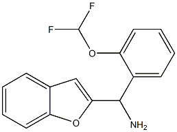 1-benzofuran-2-yl[2-(difluoromethoxy)phenyl]methanamine Structure