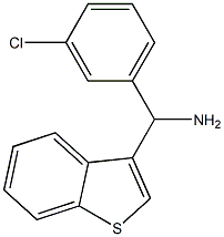 1-benzothiophen-3-yl(3-chlorophenyl)methanamine Structure