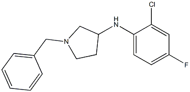 1-benzyl-N-(2-chloro-4-fluorophenyl)pyrrolidin-3-amine 结构式