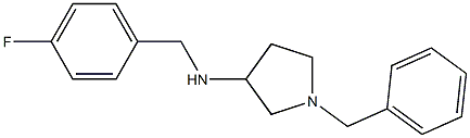 1-benzyl-N-[(4-fluorophenyl)methyl]pyrrolidin-3-amine Structure