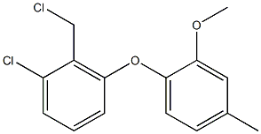 1-chloro-2-(chloromethyl)-3-(2-methoxy-4-methylphenoxy)benzene 结构式