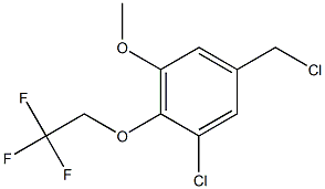 1-chloro-5-(chloromethyl)-3-methoxy-2-(2,2,2-trifluoroethoxy)benzene 结构式