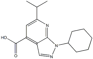 1-cyclohexyl-6-(propan-2-yl)-1H-pyrazolo[3,4-b]pyridine-4-carboxylic acid,1021232-49-4,结构式