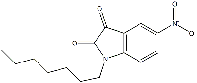 1-heptyl-5-nitro-2,3-dihydro-1H-indole-2,3-dione,,结构式