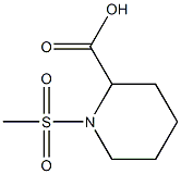 1-methanesulfonylpiperidine-2-carboxylic acid Struktur