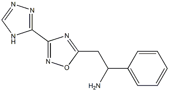 1-phenyl-2-[3-(4H-1,2,4-triazol-3-yl)-1,2,4-oxadiazol-5-yl]ethan-1-amine Struktur