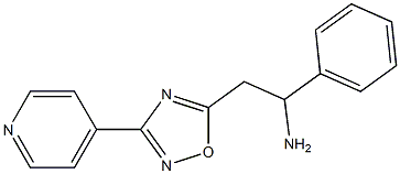 1-phenyl-2-[3-(pyridin-4-yl)-1,2,4-oxadiazol-5-yl]ethan-1-amine Struktur