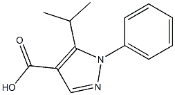 1-phenyl-5-(propan-2-yl)-1H-pyrazole-4-carboxylic acid,,结构式