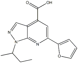 1-sec-butyl-6-(2-furyl)-1H-pyrazolo[3,4-b]pyridine-4-carboxylic acid Structure