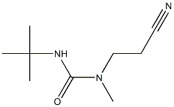 1-tert-butyl-3-(2-cyanoethyl)-3-methylurea,,结构式