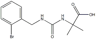 2-({[(2-bromophenyl)methyl]carbamoyl}amino)-2-methylpropanoic acid Struktur