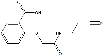 2-({[(2-cyanoethyl)carbamoyl]methyl}sulfanyl)benzoic acid,,结构式