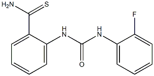 2-({[(2-fluorophenyl)amino]carbonyl}amino)benzenecarbothioamide 结构式