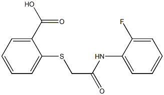 2-({[(2-fluorophenyl)carbamoyl]methyl}sulfanyl)benzoic acid|