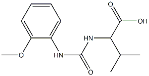 2-({[(2-methoxyphenyl)amino]carbonyl}amino)-3-methylbutanoic acid 化学構造式