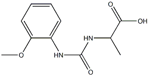 2-({[(2-methoxyphenyl)amino]carbonyl}amino)propanoic acid 结构式