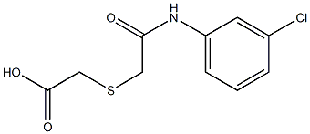 2-({[(3-chlorophenyl)carbamoyl]methyl}sulfanyl)acetic acid Structure