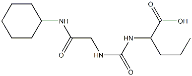 2-({[(cyclohexylcarbamoyl)methyl]carbamoyl}amino)pentanoic acid Structure