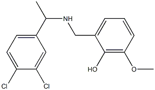 2-({[1-(3,4-dichlorophenyl)ethyl]amino}methyl)-6-methoxyphenol Structure