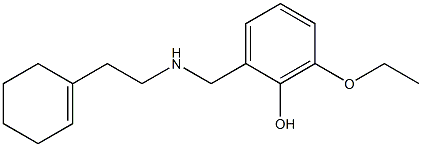 2-({[2-(cyclohex-1-en-1-yl)ethyl]amino}methyl)-6-ethoxyphenol 结构式