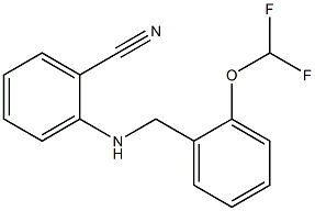 2-({[2-(difluoromethoxy)phenyl]methyl}amino)benzonitrile Struktur