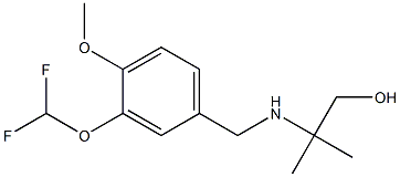 2-({[3-(difluoromethoxy)-4-methoxyphenyl]methyl}amino)-2-methylpropan-1-ol,,结构式