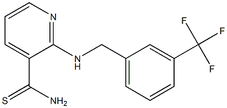 2-({[3-(trifluoromethyl)phenyl]methyl}amino)pyridine-3-carbothioamide Struktur