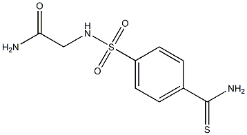 2-({[4-(aminocarbonothioyl)phenyl]sulfonyl}amino)acetamide 化学構造式