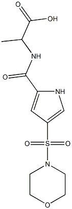 2-({[4-(morpholin-4-ylsulfonyl)-1H-pyrrol-2-yl]carbonyl}amino)propanoic acid 结构式