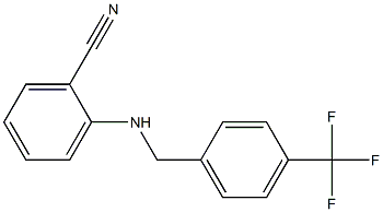 2-({[4-(trifluoromethyl)phenyl]methyl}amino)benzonitrile,,结构式