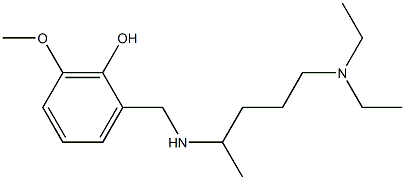 2-({[5-(diethylamino)pentan-2-yl]amino}methyl)-6-methoxyphenol 化学構造式