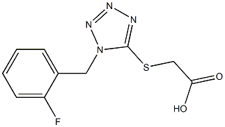 2-({1-[(2-fluorophenyl)methyl]-1H-1,2,3,4-tetrazol-5-yl}sulfanyl)acetic acid Struktur