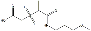 2-({1-[(3-methoxypropyl)carbamoyl]ethane}sulfonyl)acetic acid,,结构式