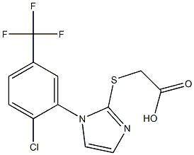 2-({1-[2-chloro-5-(trifluoromethyl)phenyl]-1H-imidazol-2-yl}sulfanyl)acetic acid|