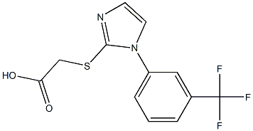 2-({1-[3-(trifluoromethyl)phenyl]-1H-imidazol-2-yl}sulfanyl)acetic acid 结构式