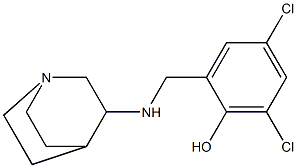 2-({1-azabicyclo[2.2.2]octan-3-ylamino}methyl)-4,6-dichlorophenol Structure