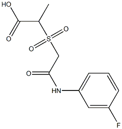 2-({2-[(3-fluorophenyl)amino]-2-oxoethyl}sulfonyl)propanoic acid