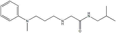 2-({3-[methyl(phenyl)amino]propyl}amino)-N-(2-methylpropyl)acetamide Struktur
