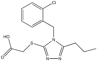 2-({4-[(2-chlorophenyl)methyl]-5-propyl-4H-1,2,4-triazol-3-yl}sulfanyl)acetic acid,,结构式