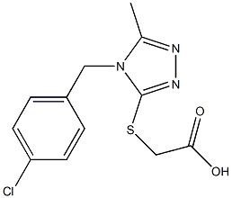 2-({4-[(4-chlorophenyl)methyl]-5-methyl-4H-1,2,4-triazol-3-yl}sulfanyl)acetic acid,,结构式