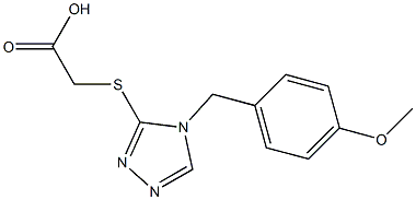 2-({4-[(4-methoxyphenyl)methyl]-4H-1,2,4-triazol-3-yl}sulfanyl)acetic acid Struktur