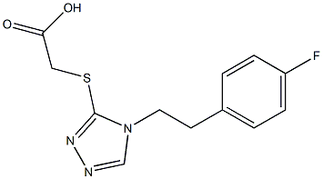 2-({4-[2-(4-fluorophenyl)ethyl]-4H-1,2,4-triazol-3-yl}sulfanyl)acetic acid Structure