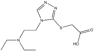 2-({4-[2-(diethylamino)ethyl]-4H-1,2,4-triazol-3-yl}sulfanyl)acetic acid Struktur