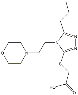 2-({4-[2-(morpholin-4-yl)ethyl]-5-propyl-4H-1,2,4-triazol-3-yl}sulfanyl)acetic acid|