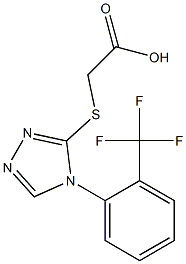 2-({4-[2-(trifluoromethyl)phenyl]-4H-1,2,4-triazol-3-yl}sulfanyl)acetic acid Structure