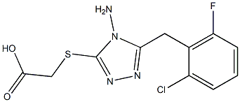 2-({4-amino-5-[(2-chloro-6-fluorophenyl)methyl]-4H-1,2,4-triazol-3-yl}sulfanyl)acetic acid|