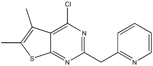 2-({4-chloro-5,6-dimethylthieno[2,3-d]pyrimidin-2-yl}methyl)pyridine Struktur