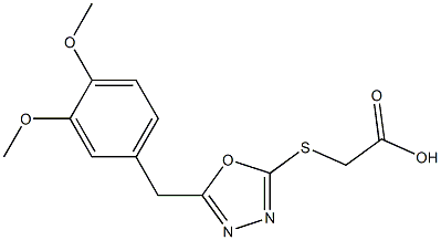  2-({5-[(3,4-dimethoxyphenyl)methyl]-1,3,4-oxadiazol-2-yl}sulfanyl)acetic acid