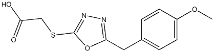 2-({5-[(4-methoxyphenyl)methyl]-1,3,4-oxadiazol-2-yl}sulfanyl)acetic acid Structure